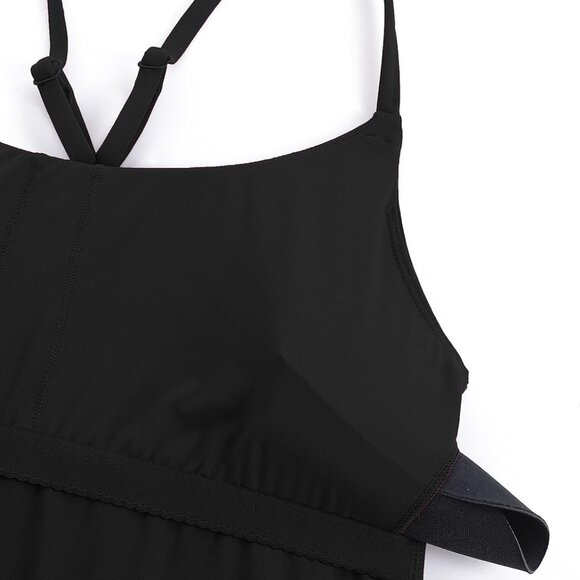 Women's One Piece Swimsuit Modest Swim Dress Tummy Control Adjustable Straps - Picture 6 of 6